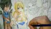 Método Fan Art Speed Drawing - Fairy Tail (Gray, Lucy, Happy, Natsu and Erza)