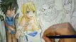 Método Fan Art Speed Drawing - Fairy Tail (Gray, Lucy, Happy, Natsu and Erza)