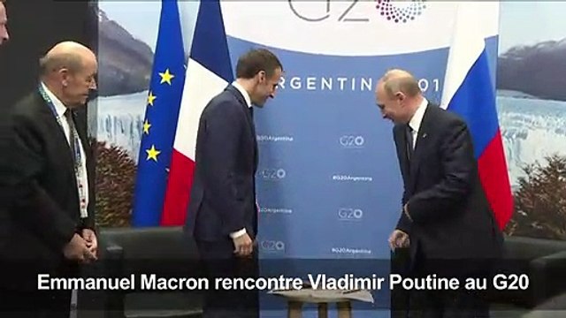 Emmanuel Macron rencontre Vladimir Poutine au G20