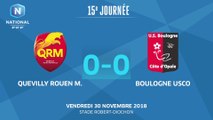 J15 : Quevilly Rouen Metro - US Boulogne CO (0-0), le résumé I National FFF 2018-2019