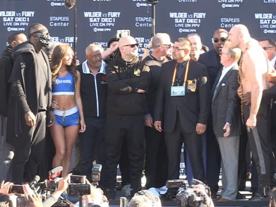 Fury weighs in at more than three stone heavier than Wilder