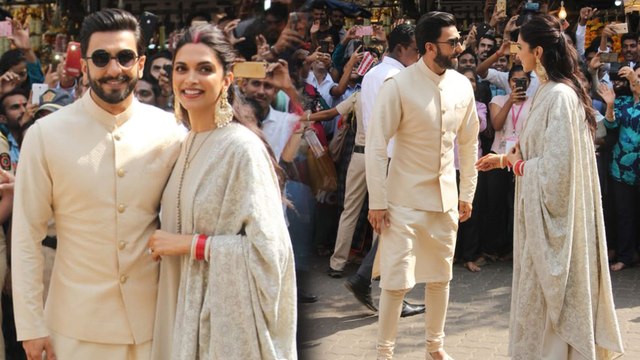 Deepika Padukone and Ranveer Singh Seek Blessings At Siddhivinayak Temple With Family