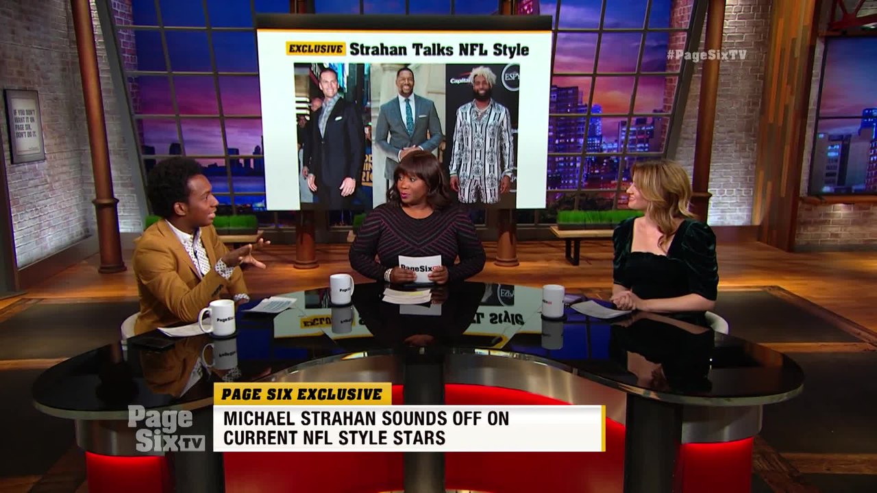 .@michaelstrahan has great fashion sense, but what does he think about the style of @NFL stars #TomBrady and @obj? Tune in to #PageSixTV for his take!