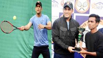 MS Dhoni wins JSCA Country Cricket Club Tennis Championship in Men's Doubles | वनइंडिया हिंदी