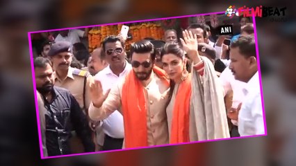 下载视频: Deepika Padukone, Ranveer Singh Visit Siddhivinayak Temple, Video!!