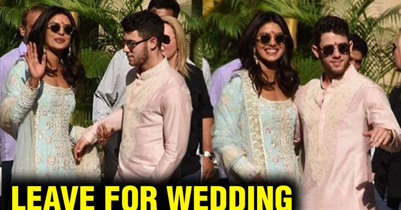 Priyanka Chopra Nick Jonas Leave For Their Wedding In Jodhpur, Umaid Bhawan Palace