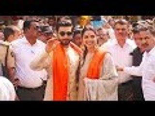 Deepika Padukone And Ranveer Singh Visit Siddhivinayak Temple