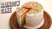Rainbow Cake Recipe - How To Make Multi-Layered Rainbow Cake - Eggless Cake Recipe - Bhumika