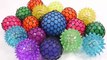 1000 Degree Knife VS Slime Colors Squishy Stress Ball Learn Colors Slime Glitter