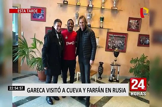 Ricardo Gareca visitó a Jefferson Farfán y Christian Cueva en Rusia