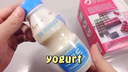 Icecream Stick Yogurt Milk Freeze DIY Learn Colors Slime Glitter Surprise Egg