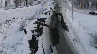 The earthquake in Alaska destroyed the roads