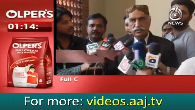 PPP leader's Khursheed Shah media talk in Sukkur