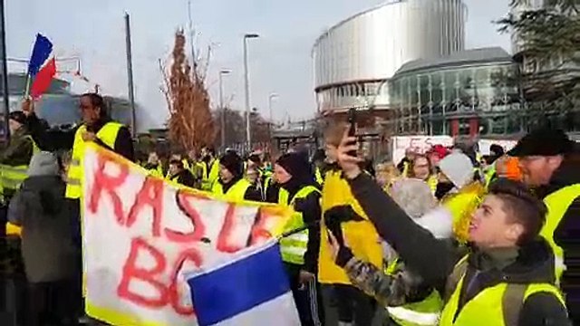Les gilets jaunes devant la Cour européenne des droits de l'homme à Strasbourg