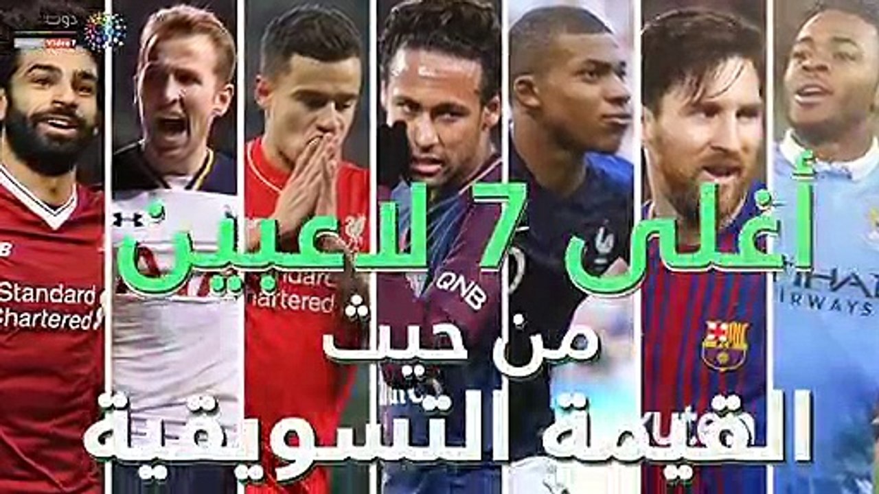 شاهد فى دقيقة .. أغلى 7 لاعبين من حيث القيمة التسويقية