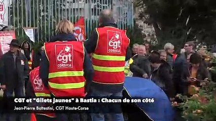 CGT et "Gilets jaunes" à Bastia : Chacun de son côté
