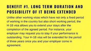 Top Benefits from the US H-1B Visa Program by Radvision World Consultancy