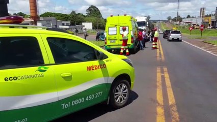 Grave colisão entre veículos é registrada na BR-277
