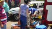 Jovem fica ferido após colisão entre carro e moto