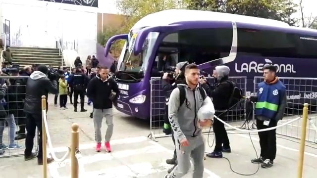 Valladolid-Leganés: Llegada del Equipo de Pucela al José Zorrilla