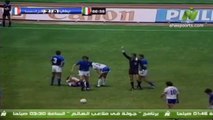 الشوط الثاني مباراة فرنسا و ايطاليا 2-0 ثمن نهائي كاس العالم 1986