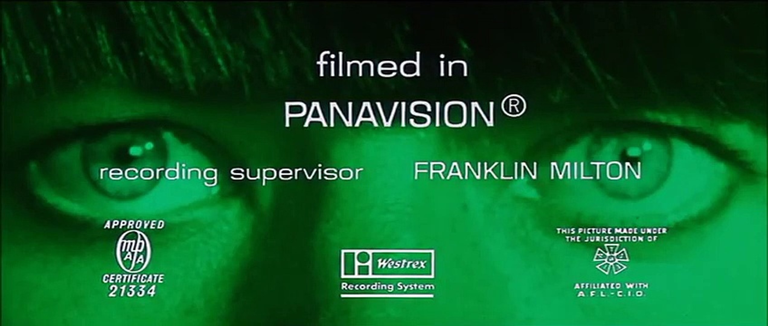 Westrex Recording System Logo Reflections In A Golden Eye (1967)