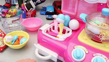 Download Video: Cooking Noodle Ramen Kitchen Toy Velcro Cutting Learn Fruits Surprise Eggs Toys