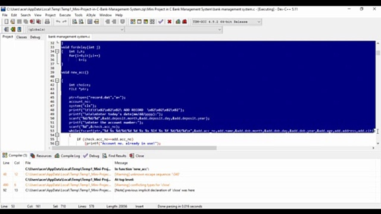 Mini Project in C Bank Management System - C programming  projects