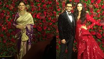 Deepika - Ranveer Reception: Rekha LOOKS gorgeous; Watch Video | FilmiBeat