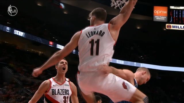 لقطة: ان بي آي: مايرز ليونارد يدكّ سلّة ناغتس برمية ساحقة مهولة