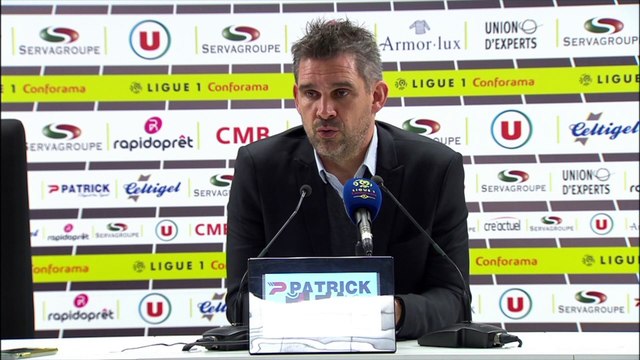 La réaction de Jocelyn Gourvennec après Guingamp - Nice (0-0)
