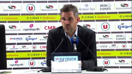 La réaction de Jocelyn Gourvennec après Guingamp - Nice (0-0)