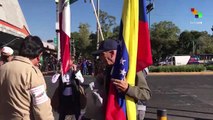 Supporters of Nicolas Maduro during AMLO's Inauguration