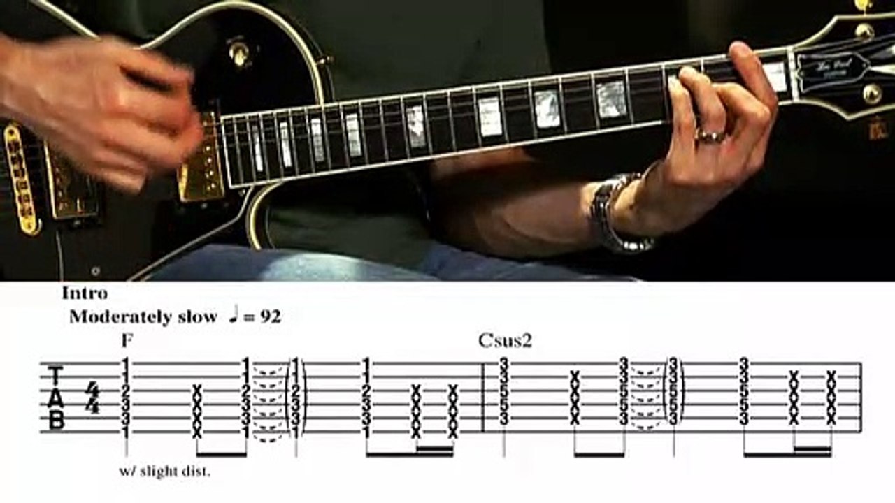 Live - Lightning Crashes - Guitar Tutorial