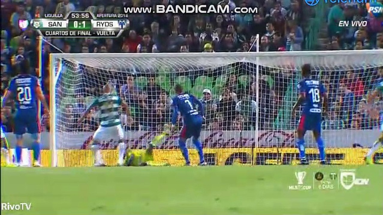 Nicolas Sanchez Goal - Monterrey vs Santos Laguna 1-0