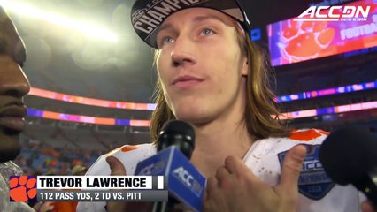 Clemson QB Trevor Lawrence & WR Justyn Ross Feeling Good After ACC Title