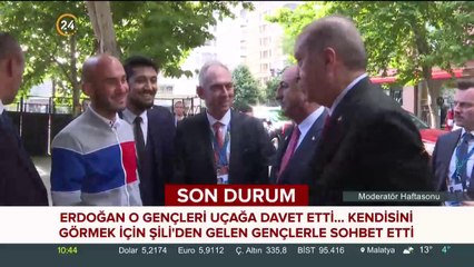 Erdoğan o gençleri uçağa davet etti