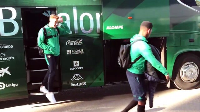 Betis-Real Sociedad: Llegada del Real Betis al Benito Villamarín
