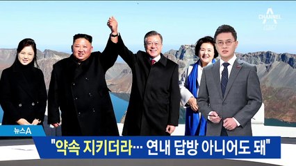 靑 “김정은 약속 지키더라…연내답방 아니어도 돼”