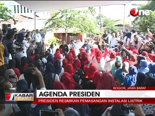 Jokowi Resmikan Pemasangan Instalasi Listrik di Bogor