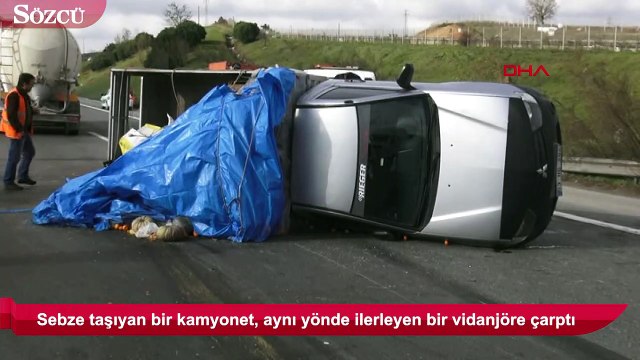 TEM otoyolunda trafiği kilitleyen kaza