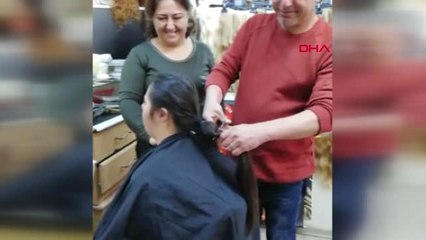 Aydın Down Sedromlu Necmiye'nin Saçları Bir Kanser Hastası İçin Peruk Olacak