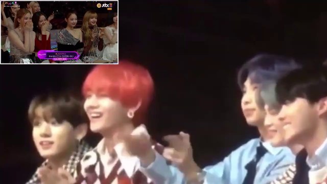 バンタンがDDU-DU-DDU-DUを踊る＋ REACTION TO BLACKPINK @181201 MMA【防弾少年団 BTS x ブルピン BLACKPINKへのリアクション】
