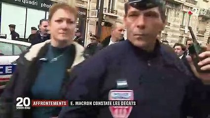 Affrontements : Emmanuel Macron constate les dégâts à Paris