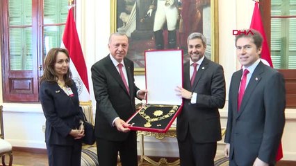 Cumhurbaşkanı Erdoğan'a Paraguay'da Devlet Nişanı Verildi