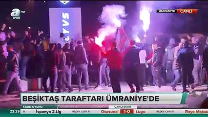 Beşiktaş taraftarının Ümraniye'de coşkusu