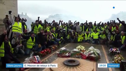 "Gilets jaunes" : Emmanuel Macron se rend sur les lieux des violences