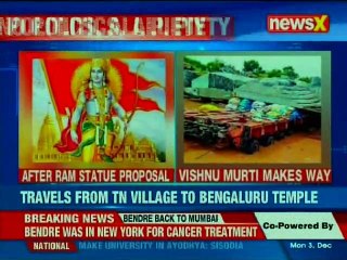 108 foot tall statue of Lord Vishnu is finally being shifted from a remote village in Tamil Nadu