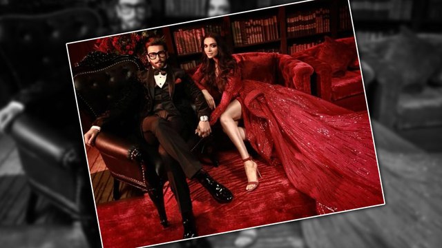 Deepika-Ranveer Mumbai Wedding Reception : DeepVeer Look Dazzling In Black And Red | Filmibeat