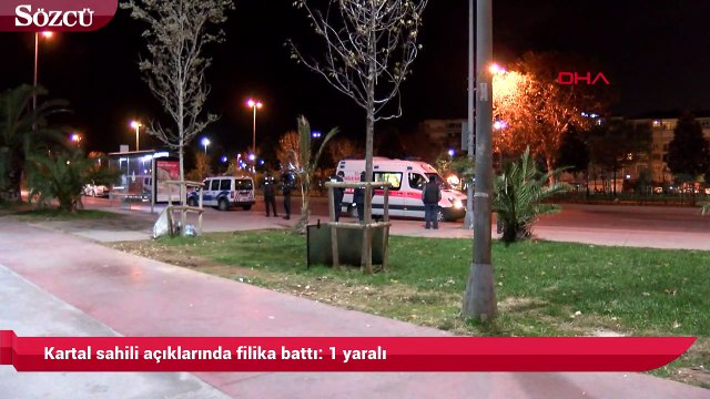 Kartal sahili açıklarında filika battı 1 yaralı